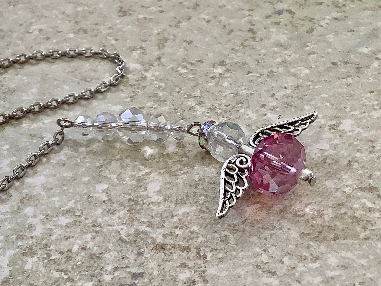 Rearview mirror Angel charm, Suncatcher for Car Charm Ornament, Hanging Angel, Angel Suncatcher for Car New Driver Gift, Guardian Angel