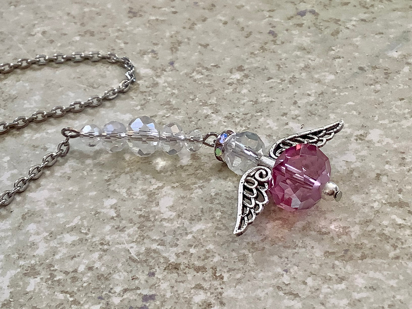 Rearview mirror Angel charm, Suncatcher for Car Charm Ornament, Hanging Angel, Angel Suncatcher for Car New Driver Gift, Guardian Angel