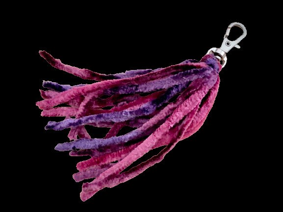 Purse Tassel | Fall Autumn purse accessories | Swivel hook handbag tassel | soft velvet Plum chenille | Cozy | Elegant | Fancy Bag Charm