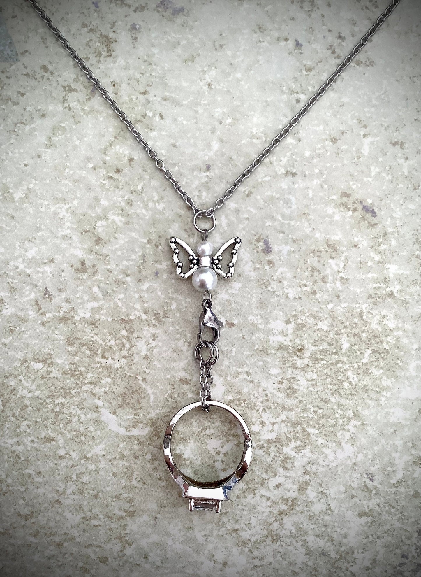 Ring guardian, ring holder necklace, necklace to hold ring, ring pendant, ring saver necklace, wedding ring necklace, ring bearer necklace