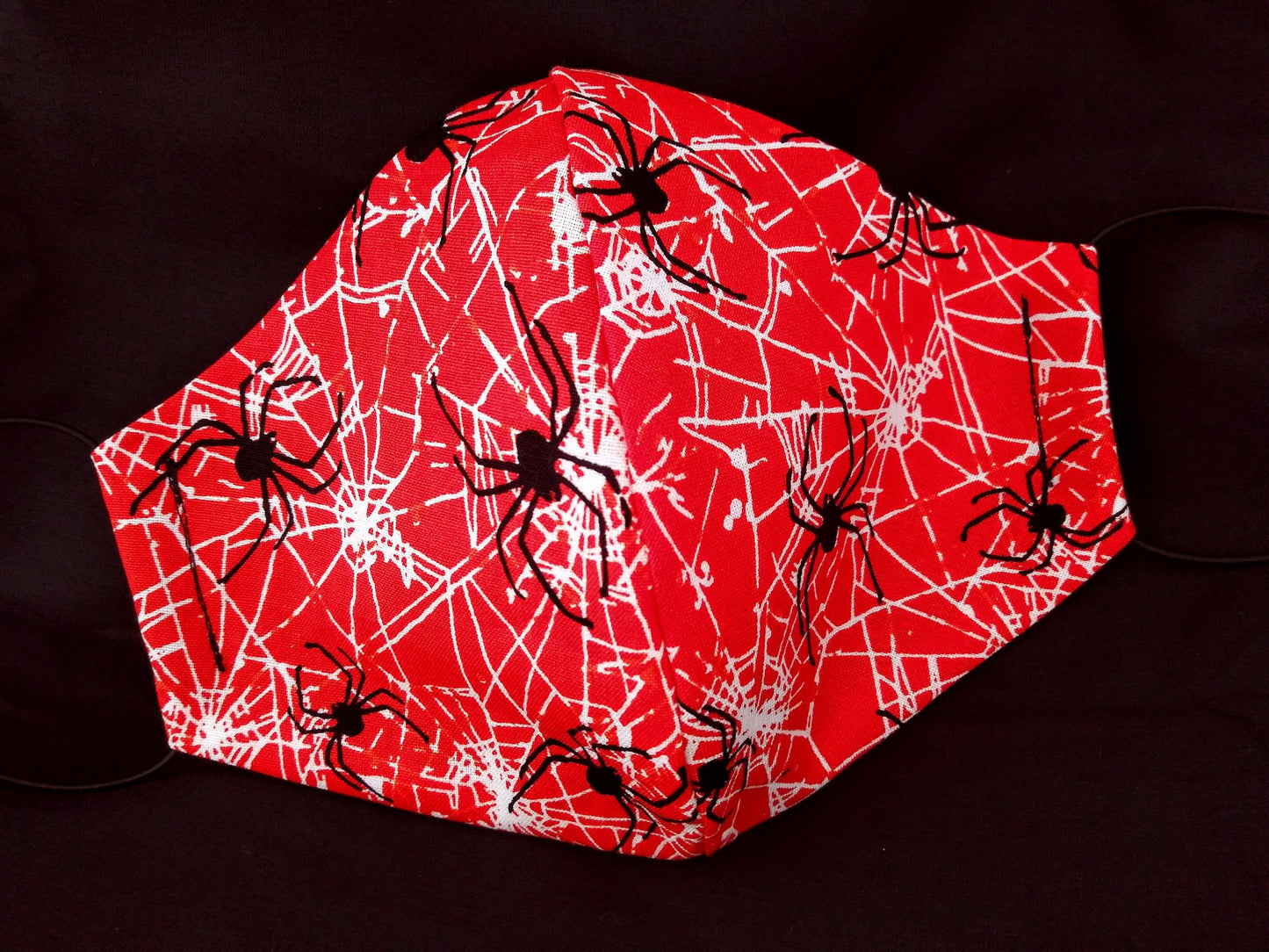 Ladies Witchy Fitted Face Masks / Facial Coverings, Halloween, Bats, Black Cats, Spooky, Witch on broom, Pumpkins, Cute