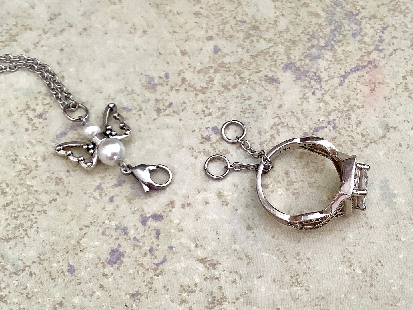 Ring guardian, ring holder necklace, necklace to hold ring, ring pendant, ring saver necklace, wedding ring necklace, ring bearer necklace