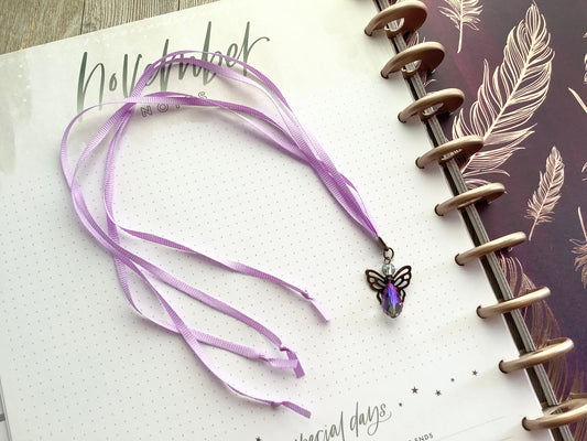 Planner Bookmark, multiple page marker, page keeper, fairy bookmark, planner accessories, book jewelry, bible bookmark, crystal bookmark