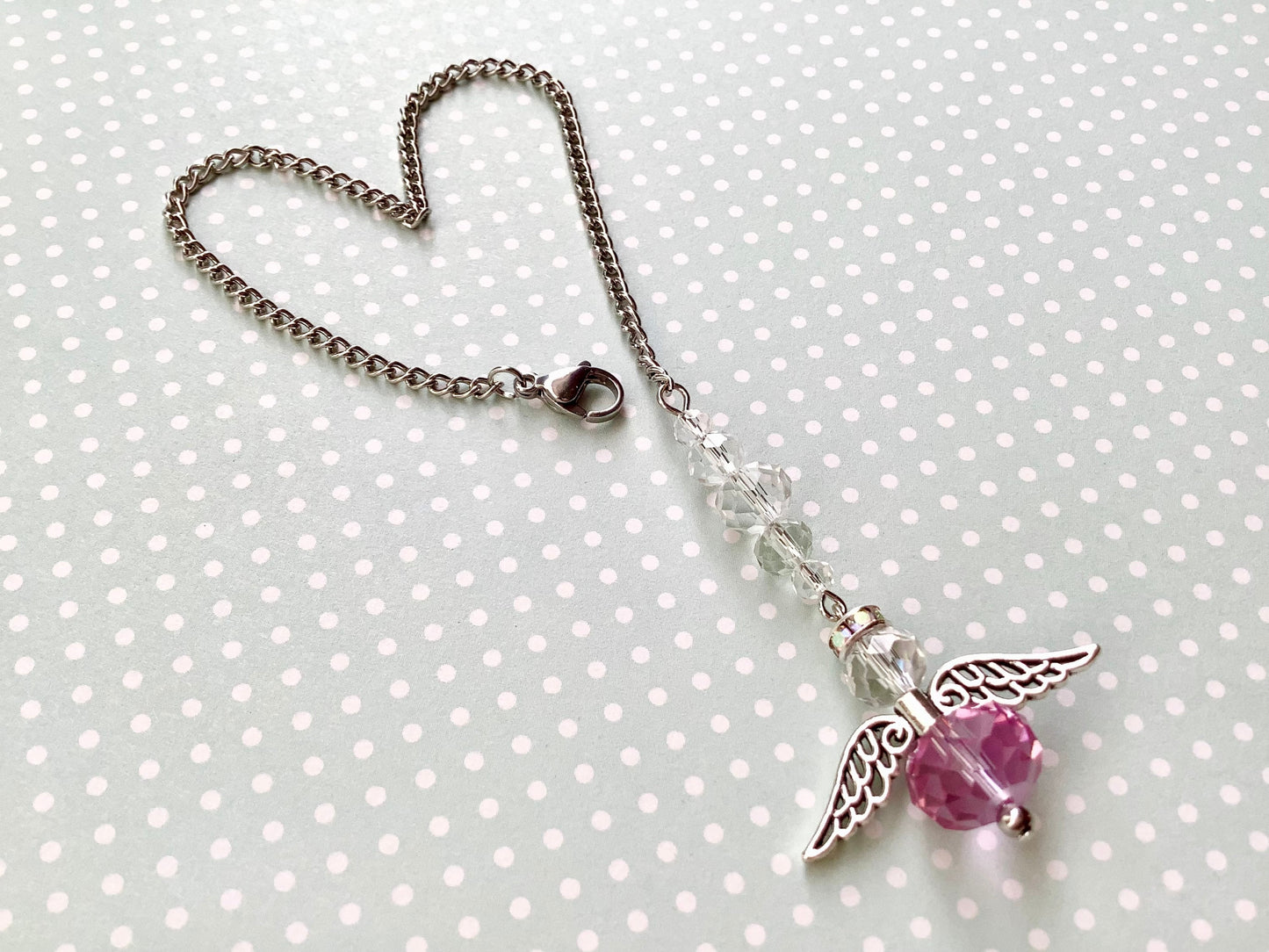 Rearview mirror Angel charm, Angel for Car Charm Ornament, Hanging Angel, Angel Suncatcher for Car New Driver Gift, Guardian Angel, Driver