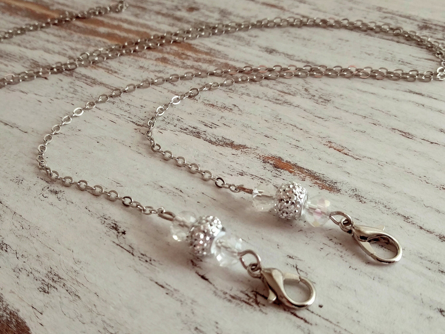 Custom made Face Mask Chains made to match your mask, FITS ALL MASKS, Beaded mask lanyard, Keeps your mask safe, Mask Keeper, Colored Beads