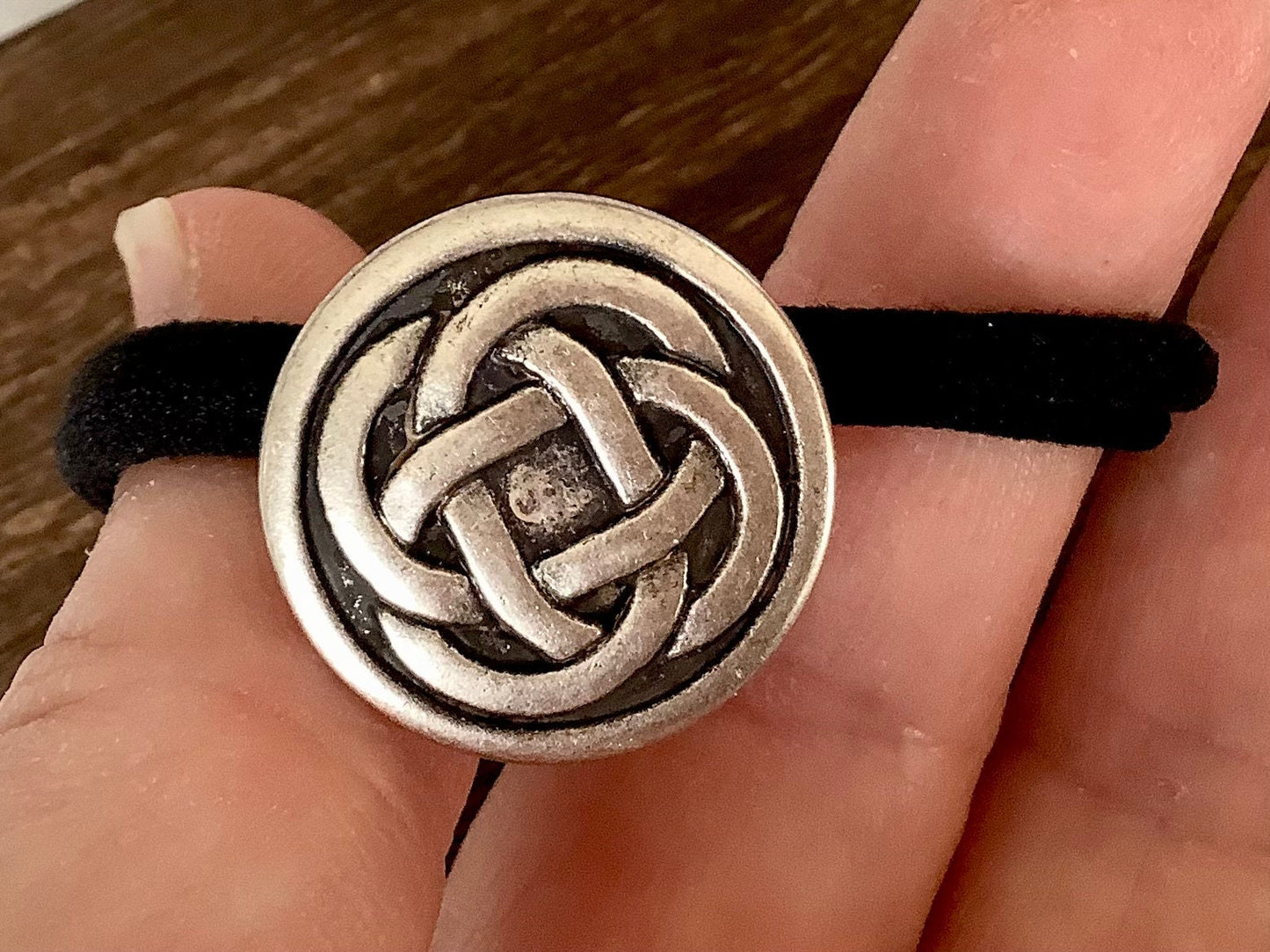 Pony Tail Holders, Celtic Hair Ties, Celtic Knot, Viking Hair, Gothic Hair Accessories, Eternity Knot, Spiritual Protection