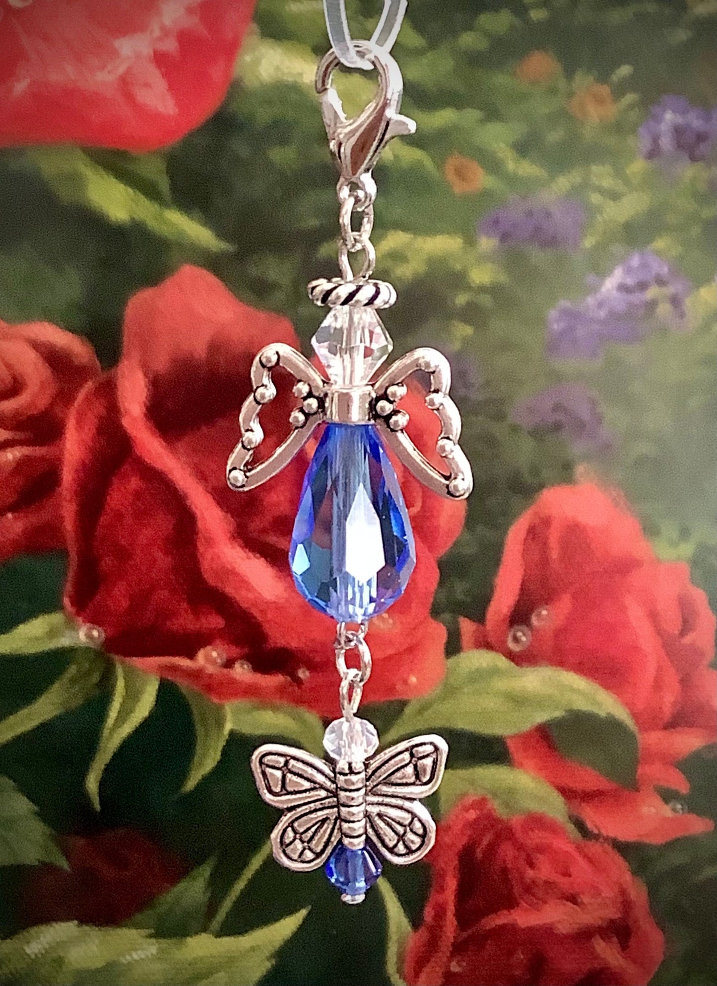 Delicate Blue Angel Charm for Your Floral Arrangement