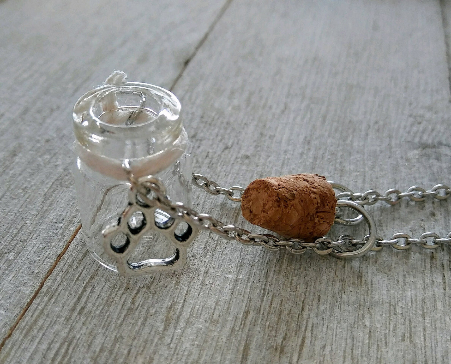Pet Loss Gifts Pet Memorial Jewelry Memory Pet loss Necklace Lock of Hair Jar - Tiny Jar For Your Pet's Fur-Open and Close-able-Refillable