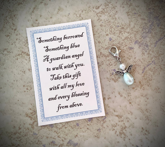 Something Blue, Pale Ice Blue Glass Pearl Charm for zippers, wedding dress or garter charm, bouquets, ribbons, jewelry and more