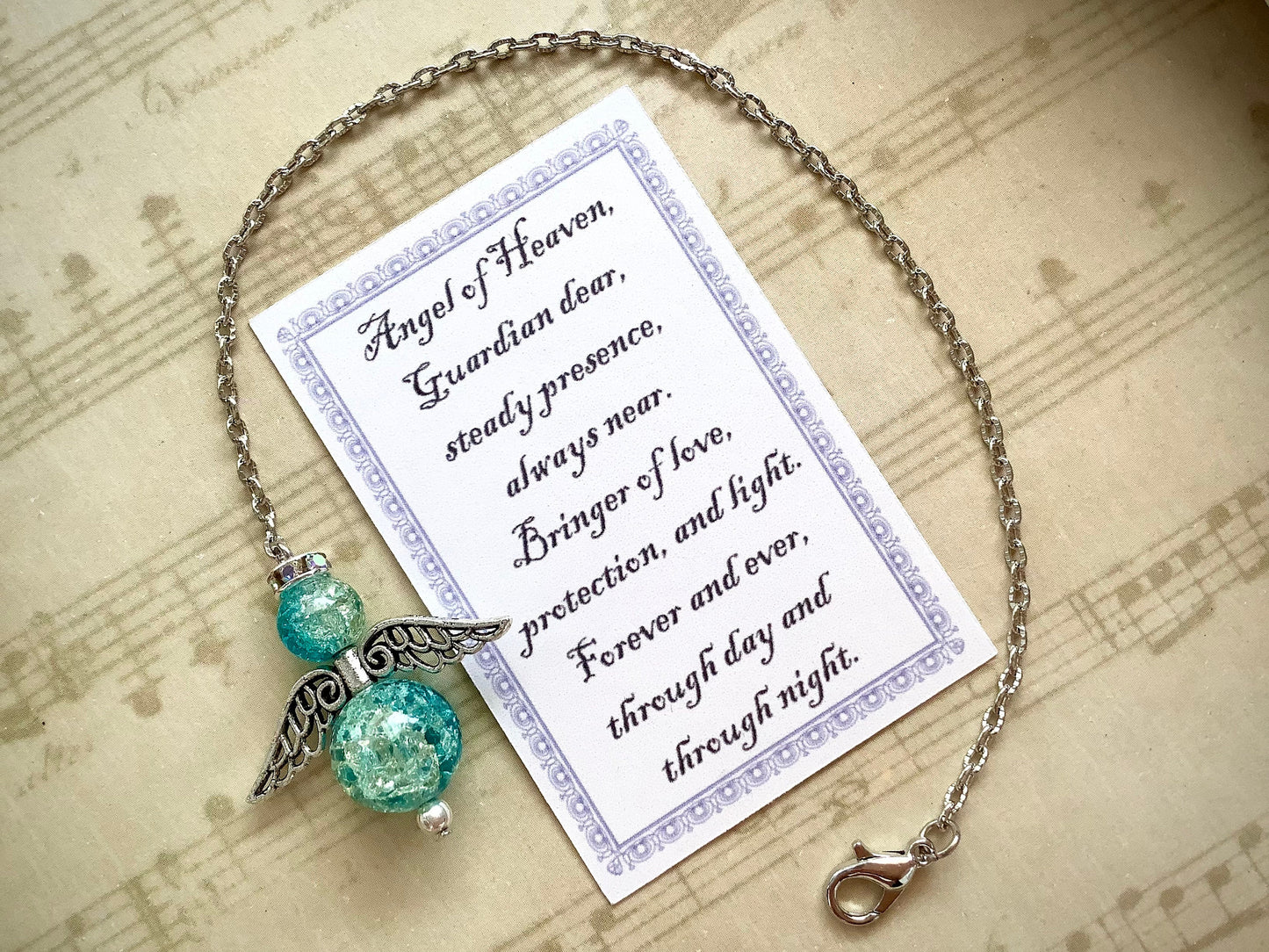 Angel Car Charm Crystal, Angel for car, rear view mirror ornament, Drive Safe Gift, An Angel to watch over you new driver gift, travel safe