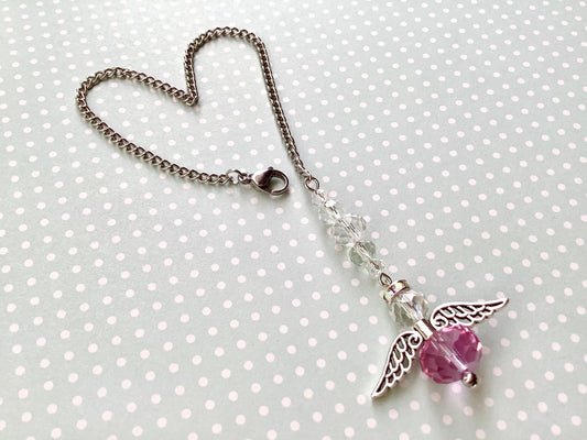 Rearview mirror Angel charm, Angel for Car Charm Ornament, Hanging Angel, Angel Suncatcher for Car New Driver Gift, Guardian Angel, Driver