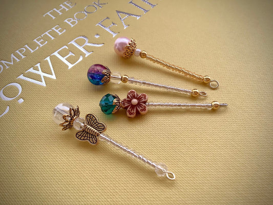 Mini Magic Wands, Tooth Fairy Wand, Doll, Flower Fairies, Tiny Wands for Jewelry and Doll Making, Fantasy Charms, Fairycore, Miniature Wands